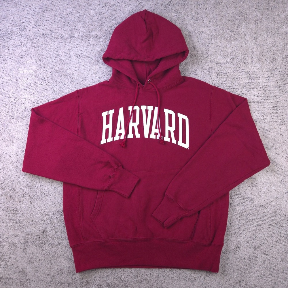 Harvard University Hoodie Mens Medium Champion Reverse Weave Sweatshirt Pullover